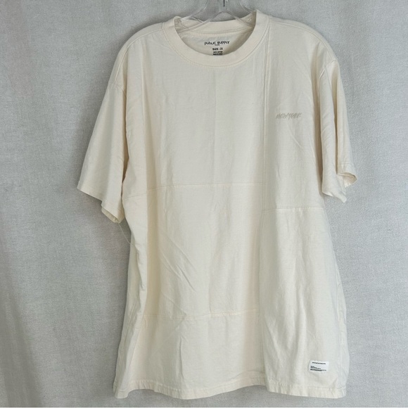 Public Supply NYC Mens SZ 2XL Cream Short Sleeve Streetwear T-Shirt New York - Picture 5 of 11